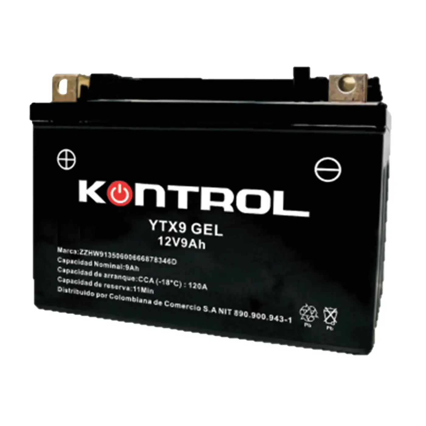 Batería YTX9 KONTROL GEL-Activada