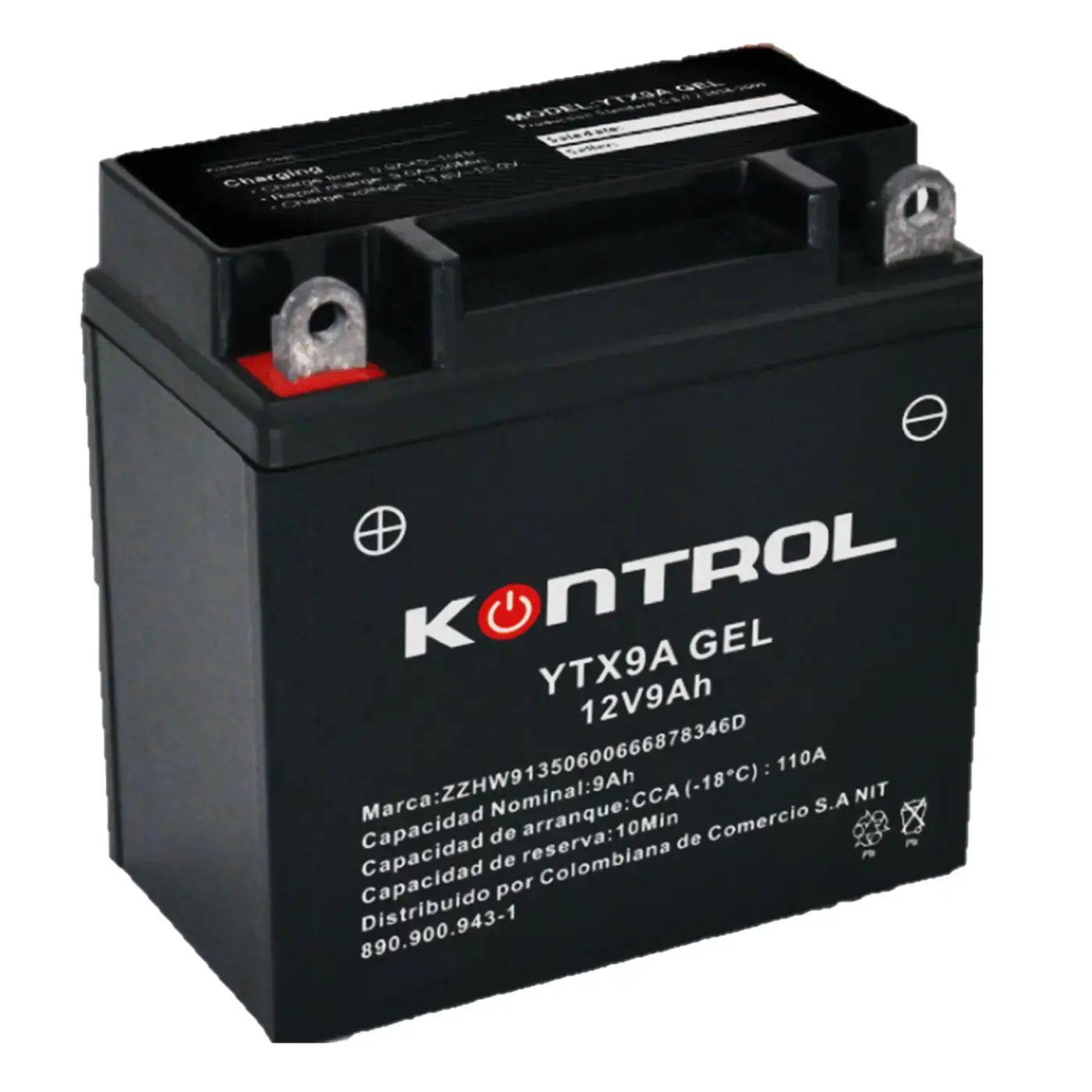 Batería YTX9A KONTROL GEL-Activada